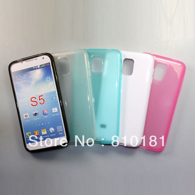 100pcs/lot Free Shipping  New Soft Matte TPU Case Cover for Samsung Galaxy S5 S V i9600