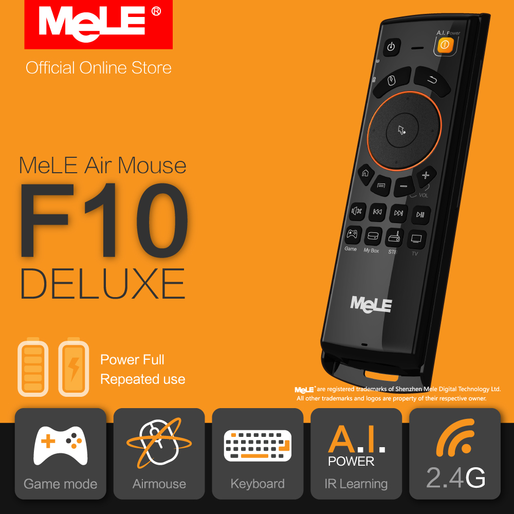 Fly Air Mouse Wireless QWERTY Keyboard Remote Control MeLE F10 Deluxe 2.4GHz Gyro IR Learning Functions for Android TV Box PC