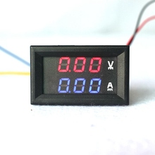 Dc 0 – 100 V / 50A Digital ampere medidor de voltaje 2 en 1 Digital voltaje Amp Volt Meter Red / Blue LED Color Dual