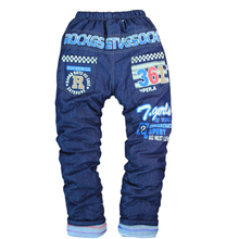 High quality 1pcs thick warm winter Jeans pants kids trousers children pants baby boys girls pants