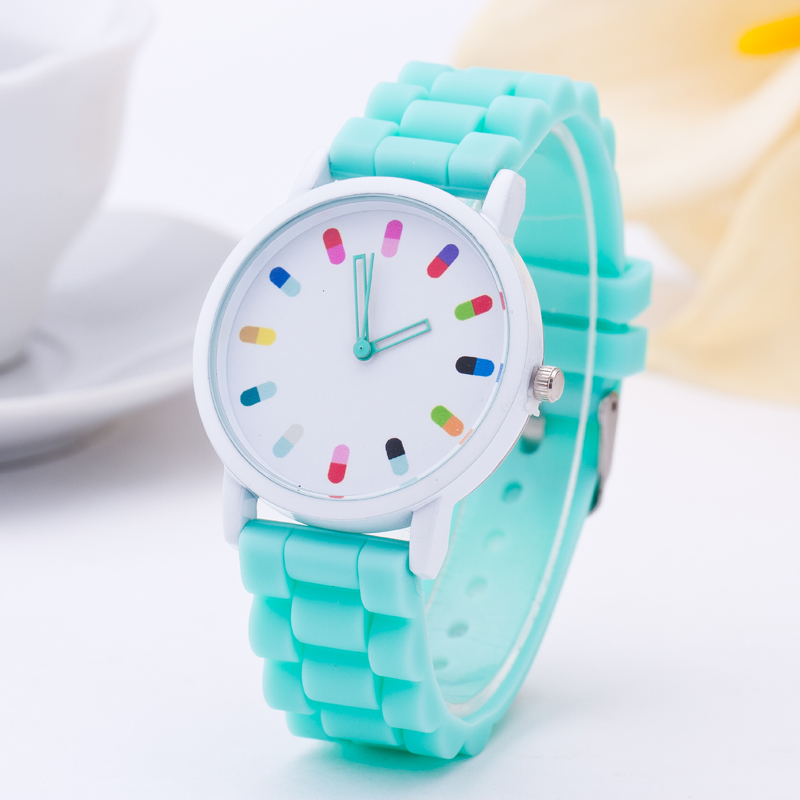 Hot Sale Women Watch 2015 Fashion Geneva Casual Watch Silicone Wristwatch Girls Women Men Quartz Watch
