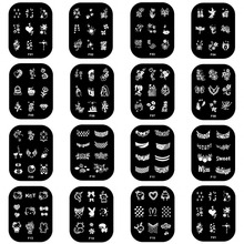 5 Piece/Lot Steel Plate Nail Art Image Stamp Stamping Plates Manicure Template Hot Selling Nail Tools JH043-5Pcs