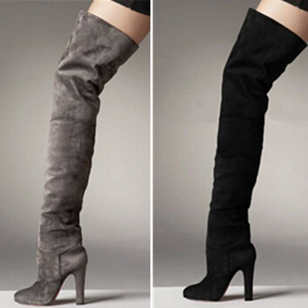Heeled Thigh High Boots - Yu Boots