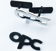 3.15$/set car styling hood grille grill badge with opc logo emblem brands marks black/silver color