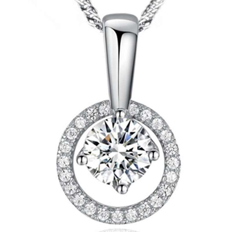  Silver plated Jewelry Pendant Fine Fashion Cute Silver Plated Zircon Necklace Pendants For Women