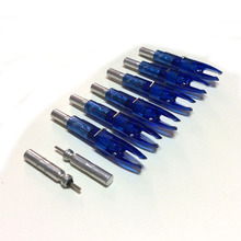 Archery LED lighted Arrow Nocks arrow tail 6 2mm blue LED light inside 6pcs