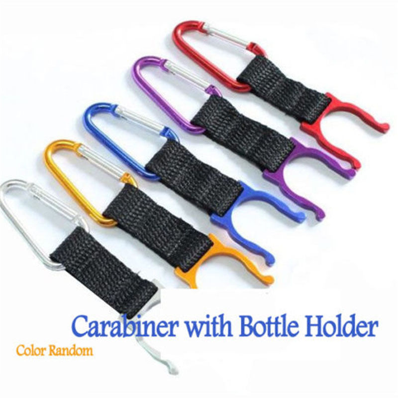 Aluminum Carabiner Clip Water Bottle Holder Camping Hiking Snap Hook Key Chain 3655