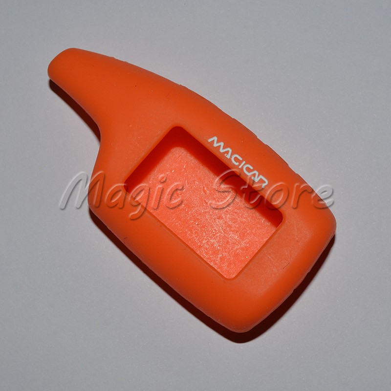 magicar 5 Scher Khan two way car alarm system lcd remote silicone case------