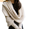 Newly Design Women Winter Knitted Warm Long Scarf Arms Warming Long Novelty Scarves 161216 Drop Shipping