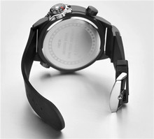 MEGIR Brand Luxury Silicone Belt Water Resistant Multiple Time Zones Men Watches Analog Quartz Watch Reloj