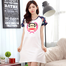 2016 Women Summer Style Cotton Sleepshirts Ladies Sexy Sleeping Dress Nightgown Women’s Home Clothing Sleepwear