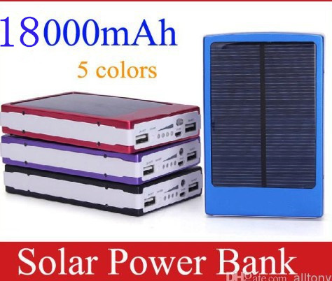 Free LED Real 18000 mAh Solar Power Bank 18000mah sunshion Battery Panel external Charger Dual Charging Ports Free LED Real 18000 mAh Solar Power Bank 18000mah sunshion Battery Panel external Charger Dual Charging Ports