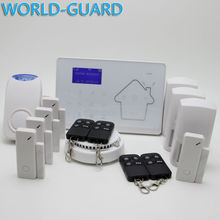 IOS Android APP Touch Screen Panel+LCD Display Wireless GSM PSTN Home Security Burglar Smart Magnetic Android APP Alarm System