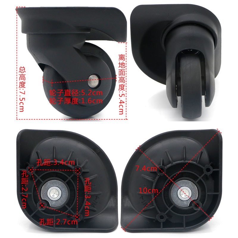 trolley bag wheels replacement