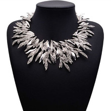 Newest 2015 Summer Design Vintage Statement Necklace Chunky Hot Fashion Alloy Jewelry Leaf Collare Mujer Fine