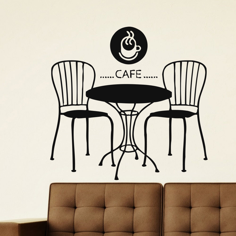 WALL DECAL VINYL STICKER COFFEE TEA CAFE RESTAURANT DECOR in Wall