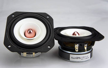Aucharm 4” White Paper Cone Aluminum Bullet Full-range Speaker Driver Unit 4/8ohm 15W