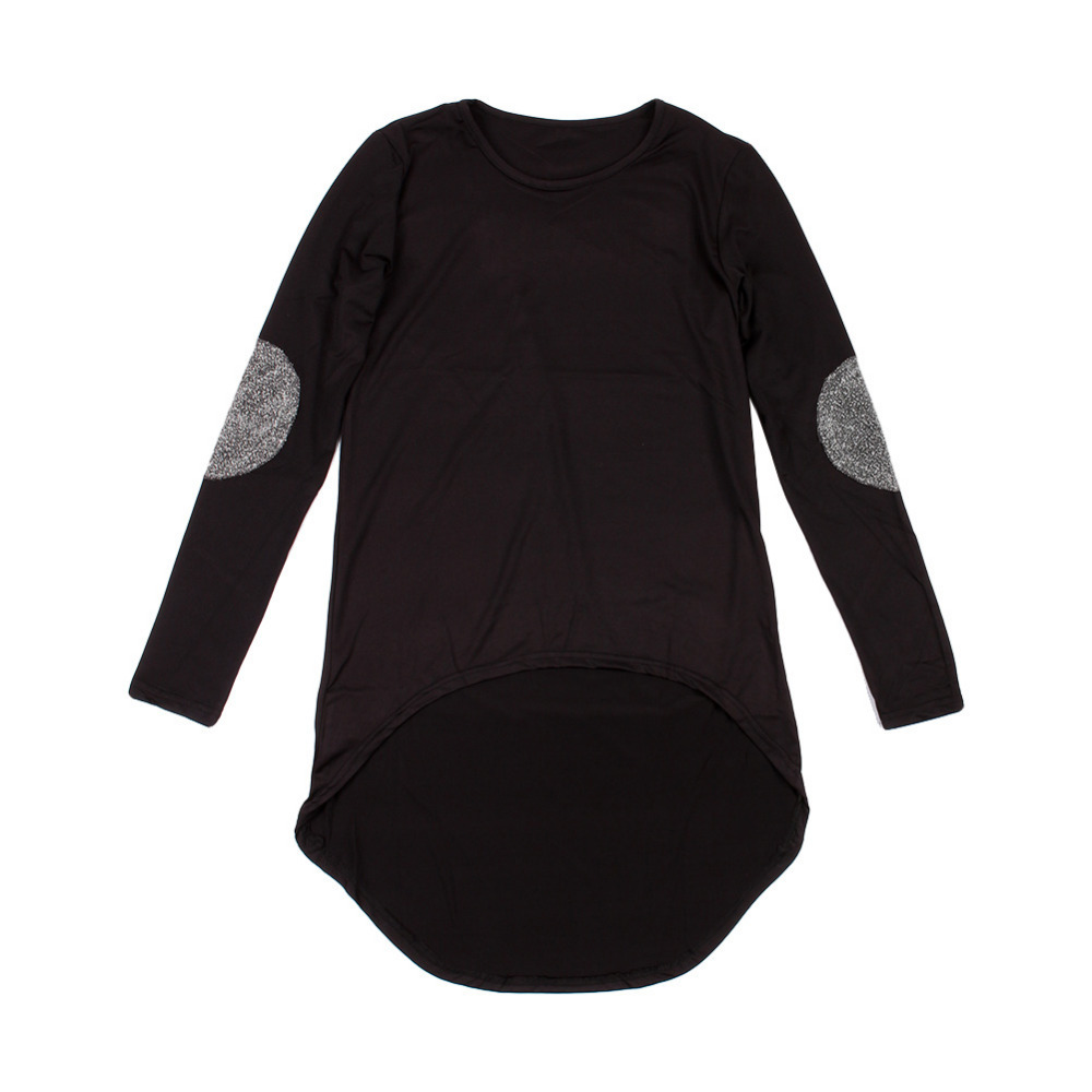 2015 новые женщин шить воротник блузки с длинным рукавом свободного покроя женщины топы темперамент сплошной о-образным вырезом рубашки большой размер