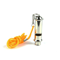 An EDC outdoor metal whistle referee coach with a rope around your neck rope ball Survival