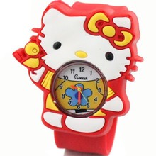 Cute Cartoon Watch Beautiful Candy Color Wristwatch Cool Plastic PVC Pops Table Kids Watches Best Style