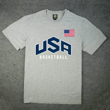 USA Basketball Men’s Casual Summer T shirt 2015 Man Sports Tees 6 Colors 100% Cotton O Neck Men Sports Shirt Plus Size XXL Tops