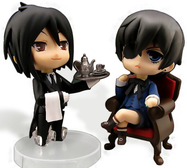 2Styles Nendoroid Kuroshitsuji Black Butler Sebastian Michaelis Ciel PVC Model Toys Figure Doll With Box Free Shipping