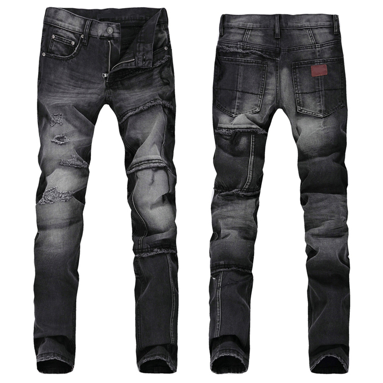 black holey jeans