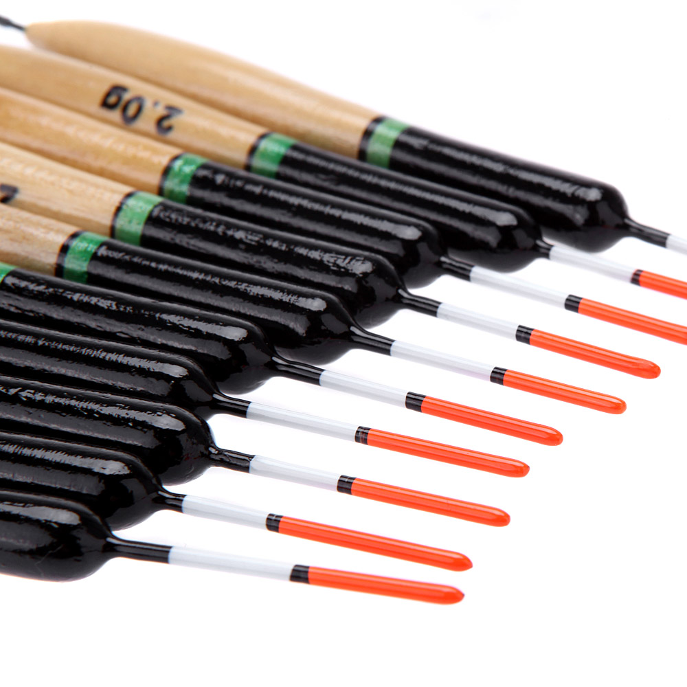 10Pcs Fishing Float Set Bobbers Paulownia Wood Fish Tackle Fishing Tool nice