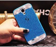 Glitter powder rhinestone bling luxury diamond clear crystal hard back cover For Samsung Galaxy S5 S4