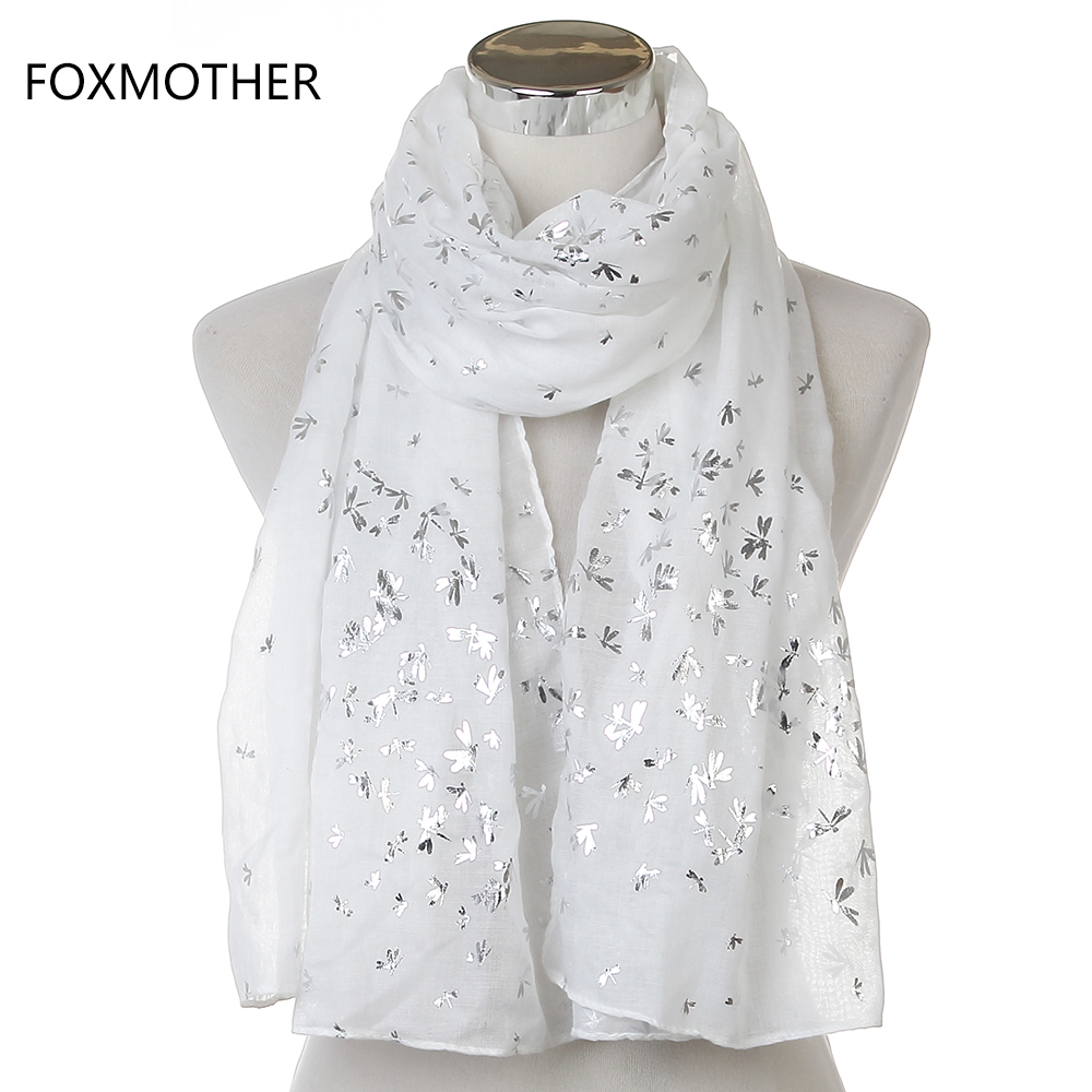 white and silver scarf