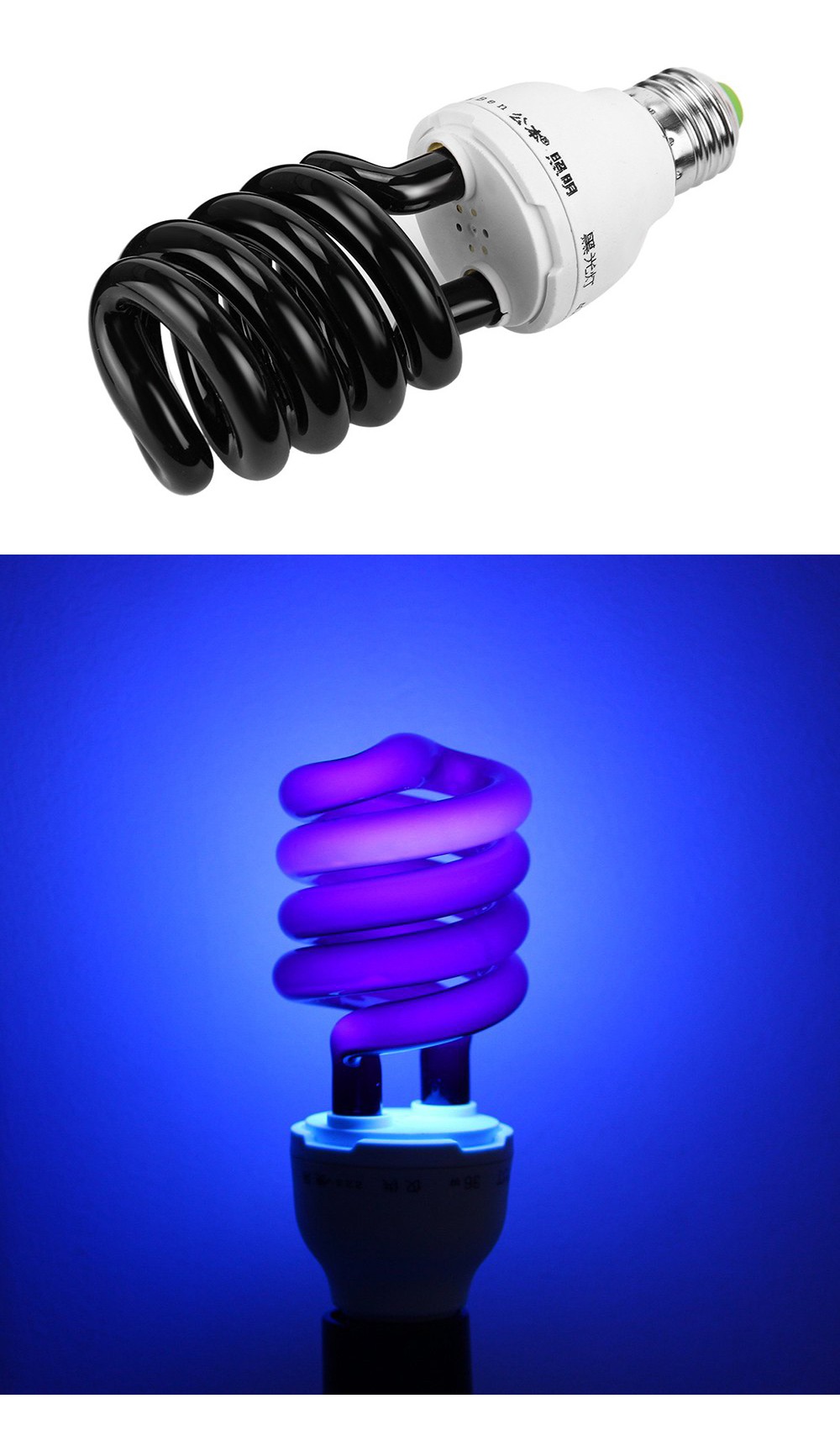 2021 36W 40W E27 Ultraviolet UV Spiral Energy Saving BlackLight Lamp With Traps Insects Stage