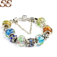 SPARSHINE European with Color bracelet made of crystal beads Bracelets Bangles for Women With fine jewelry DIY Pulseras