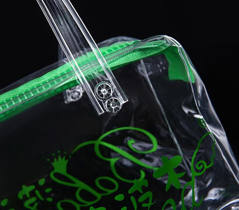 Wholesale Custom PVC Bag Clear Plastic PVC Vinyl Bag with Polyester