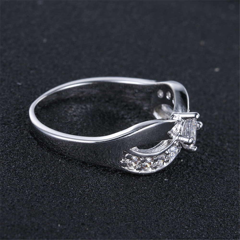 Bow-knot Rings White Gold Plated Jewelry For Women CZ Diamond Wedding Dress Engagement Bijoux Fashion Elegant Accessories R23 (3)