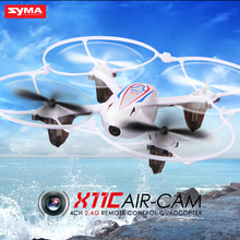 Upslon Syma X11C 4CH 2.4GHz 6 Axis Gyro RC Mini Helicopter Quadcopter Drone with 2.0MP HD Camera One key 360 Degree Roll