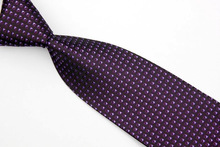 NT0599 Purple Black Geometric Man s Woven Necktie New Classic Silk Polyester Party Business Casual Wedding