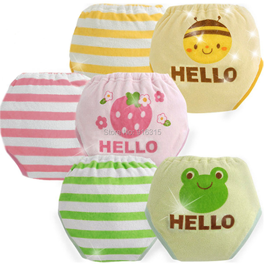 Hot New 2 pieces 6 layers Baby Boy Girl Diapers Training Pants Pants Infant Underwears Nappies