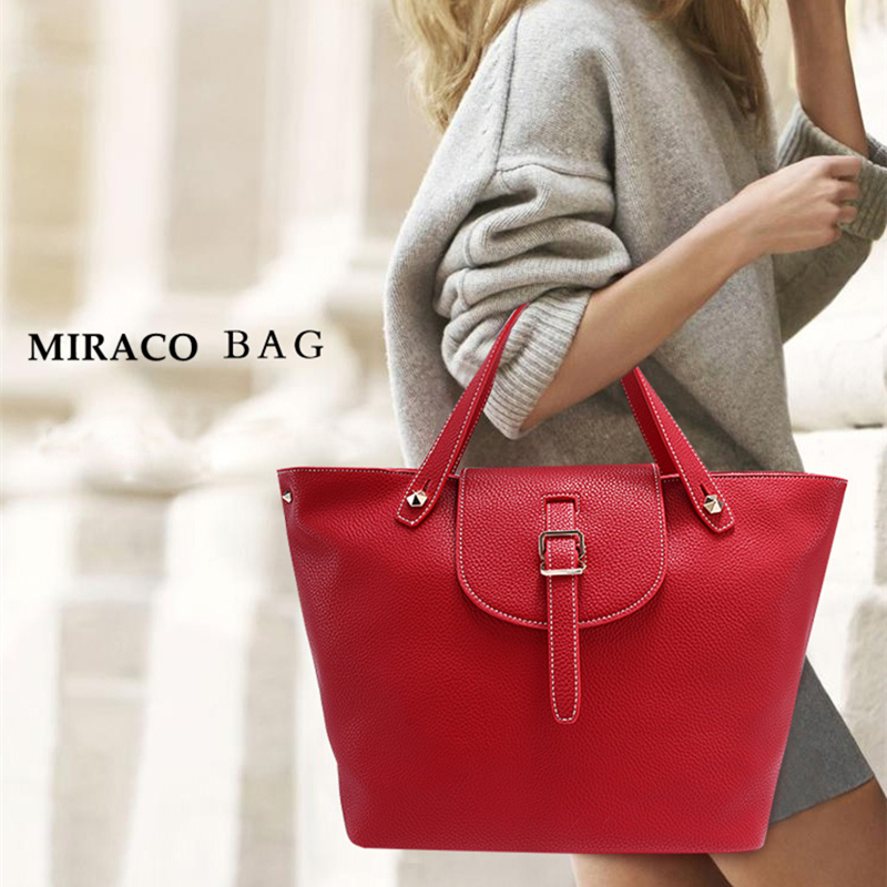 European-American Fashion Genuine Leather Handbag Litch Messenger Bag Female Handbag Large Bag Casual Hobos Bag Women's Handbag