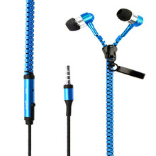 In-Ear ZipBud Stereo Earbud Zipper Earphone with Mic