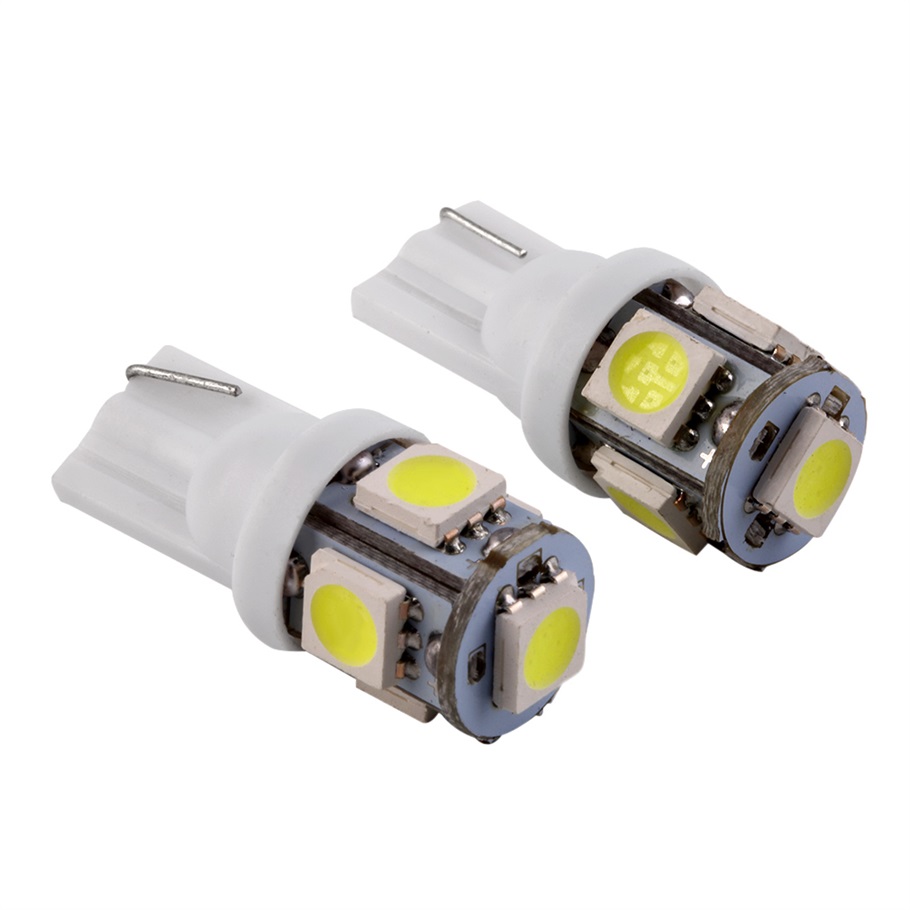 2PCS T10 194 168 W5W 360 Degree Wedge 5050 5 SMD LED Bulb XENON WHITE Car Tail Side light Waterproof hot selling