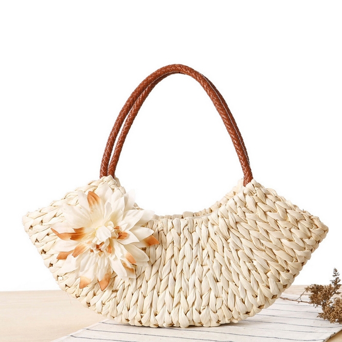 2015 Boat-Shaped Straw Handbags Summer Shoulder Tote Shopping Bag Travel Beach Bag Women Designer Handbag Straw Beach Bags L214