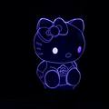 3D effect Hello Kitty 7 colors Led night light Touch Decorative Table Lamp night light 2948