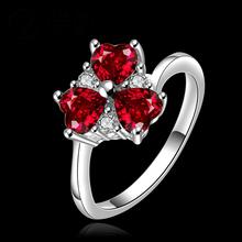 R640 Fine Fashion Ruby Jewelry anillos de plata 925 Sterling Silver Rings For Women Wedding Rings