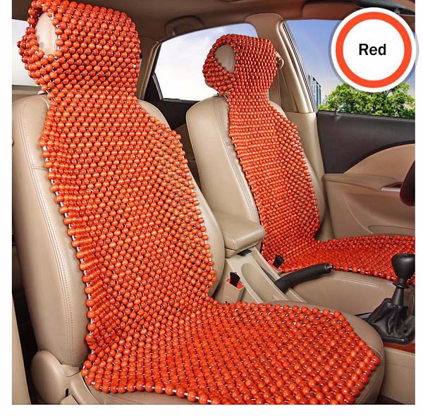 Natural Cool Summer Wood Bead Seat Cover Massage Car Cushion Home Chair 