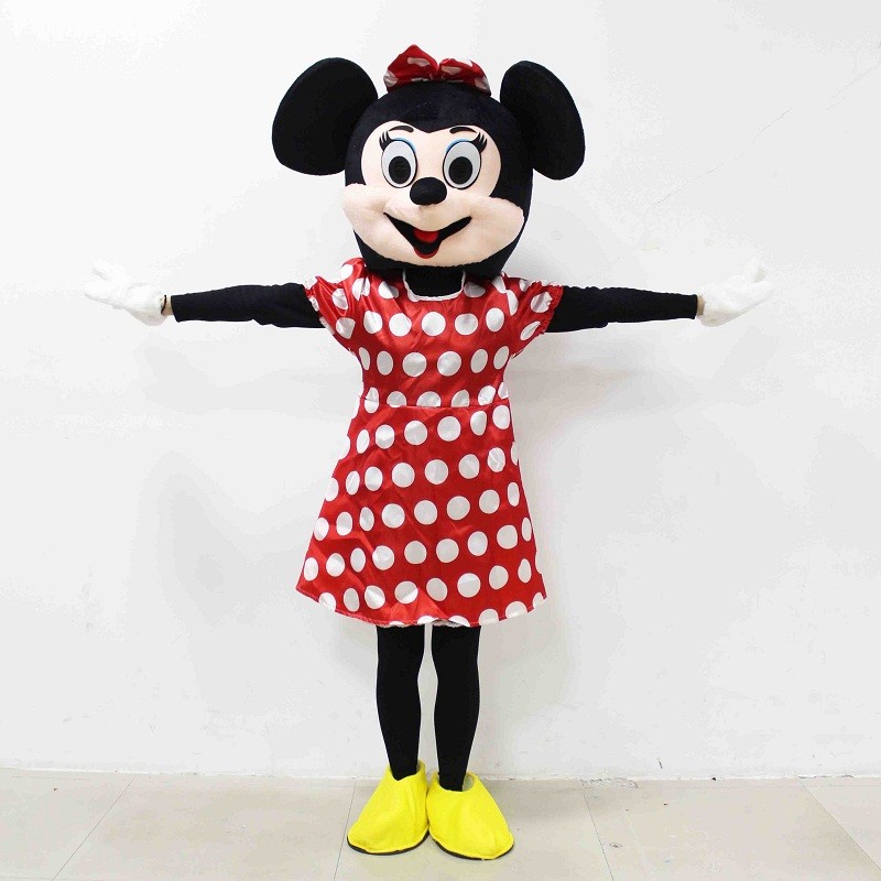 Minnie Mouse Mascot Costume Red Minnie Daisy Mascot Costumes EPE Material Promotion Minnies Cartoon Imitation Clothing Cosplay