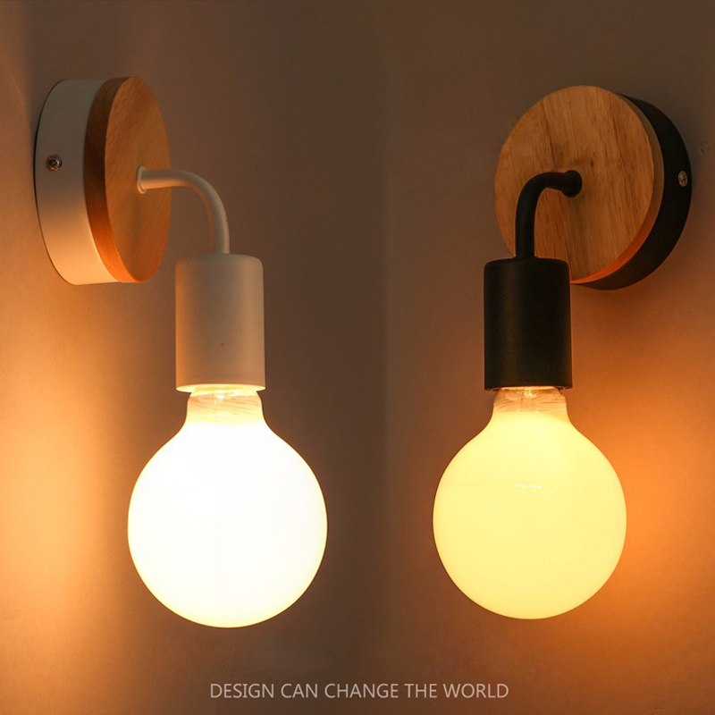 Modern Wall Lamps Sconces Living Room Wooden Restaurant Bedroom Decorative Wall Lights Lamparas Home Lighting Fixture
