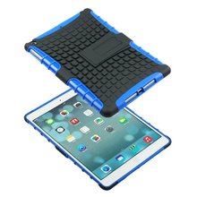 For iPad 5 Case Rugged Dual Layer Shockproof TPU PC Stand Tablet Hard Cover Case For