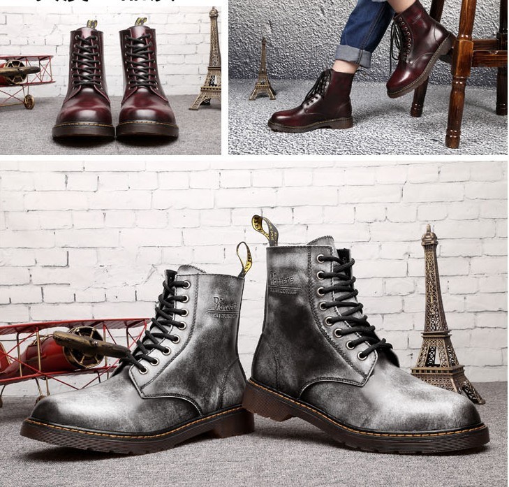 Top Quality Autum Winter Martin Shoes Fashion Waterproof Genuine