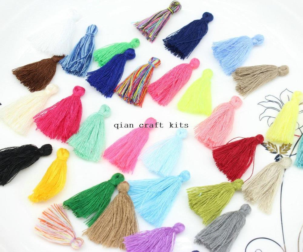 Buy 250pcs Mini Tiny, Short Cotton Tassels, Handmade