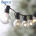 25Ft Clear Globe G40 String Light with 25 G40 Bulb Outdoor Decro Christmas Lights Patio String
